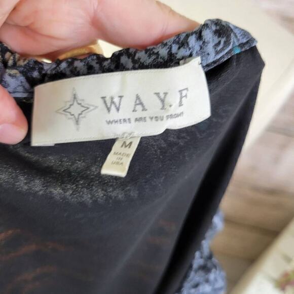 Wayf Women’s Multicolor Aztec Print Off-Shoulder Sheath‎ Mini Dress Size Medium - Picture 6 of 7